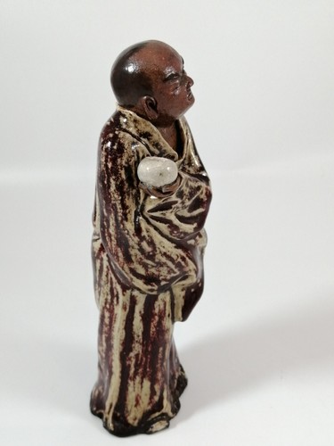 Antigüedad Chino Shiwan Objetos Monje Figura, Hand-Formed Cerámica, C. 1880-1940 - Picture 8 of 13