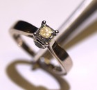 GIA certified 14k white gold .58ct VVS2 F princess diamond engagement ring 4.2g — photo 9