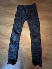Zara Woman Premium Denim Collection Size 4 Stretchy Zebra Stripe