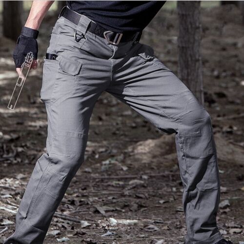Men's Work Cargo Pants Tactical Combat Pants Outdoor Hiking Waterproof Trousers - Picture 11 of 31