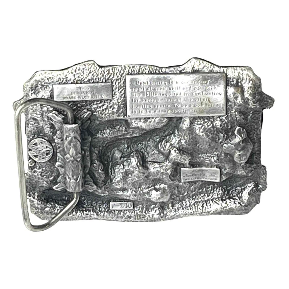 Arco Caza Cinturón Hebilla Esmalte Metal Buck Ciervo De Colección Años 80 Bergamota Latón Funciona 3D Foto 2 de 4