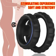 Reusable Penis Stretcher Sleeve Girth Enhancer-Dual-Penis-Extender-Ring for Male