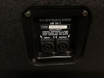 DYNACORD LM10-1 LittleMax 10inch サブウーハー Dynacord LM 10-1 SUB Speaker 200 Watts 8 Ohms Incredible