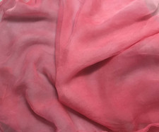 Hand Dyed BUBBLEGUM PINK - Silk Gauze Chiffon Fabric