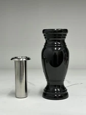 Memorial Cemetery Flower Vase - Real Granite vase with Stainless Steel inner