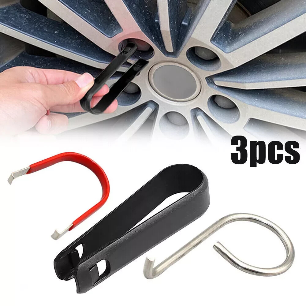Universal Car Wheel Nut Centre Cover Cap Pull Removal Kit Tool Auto Accessories