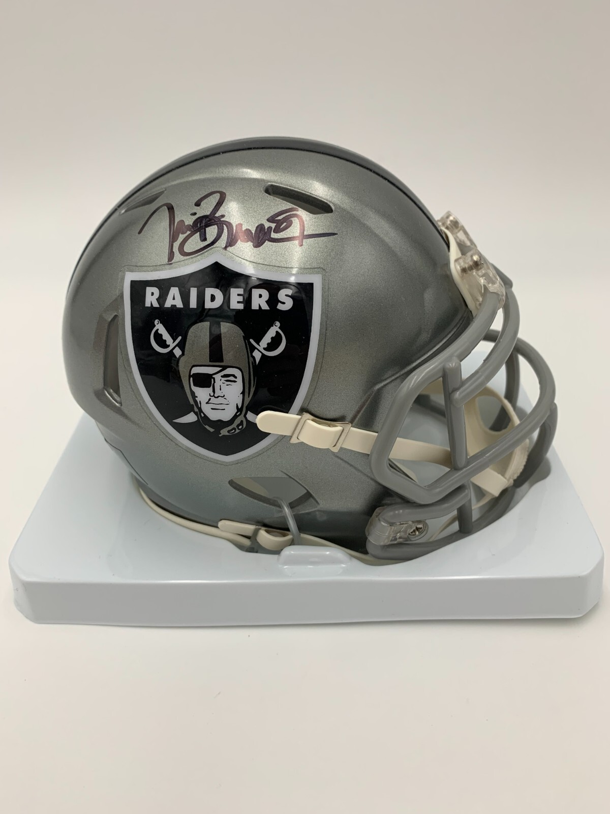 Tim Brown Autographed Signed Oakland Raiders / FLASH Speed Mini Helmet - BECKETT 