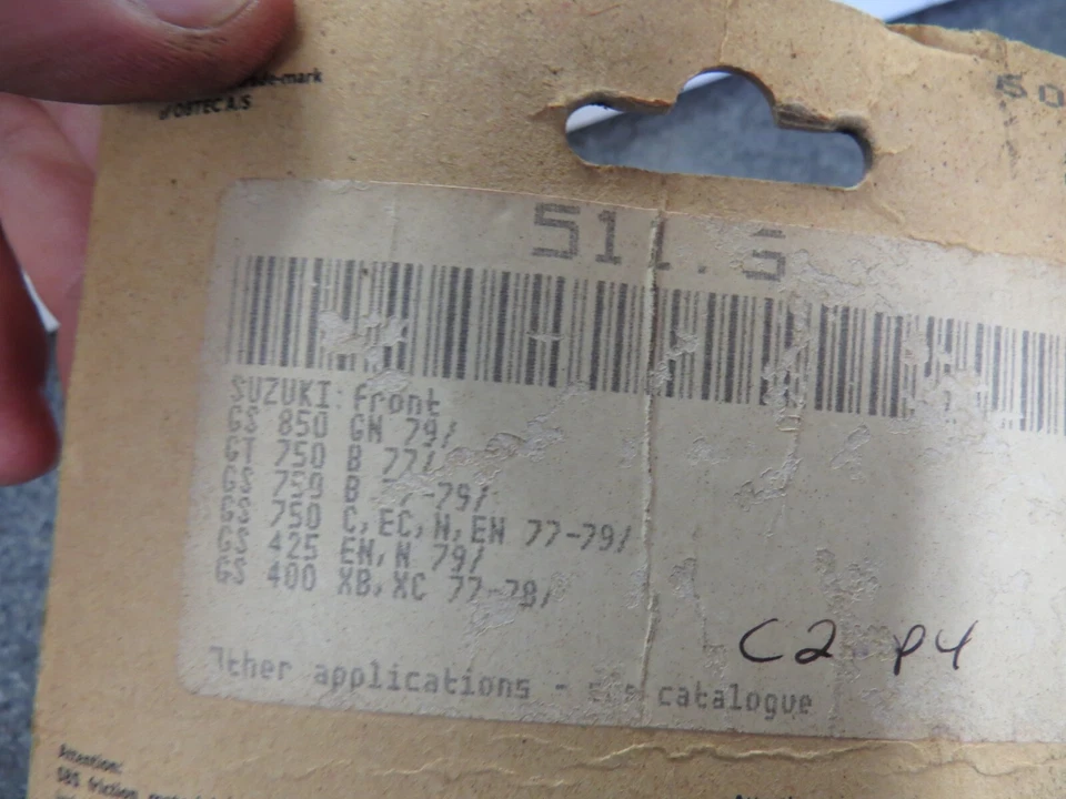 Новый из старых запасов комплект передних тормозных колодок SBS подходит для: Suzuki GS850 GT750 GS750 GS425 GS400 511HF - Изображение 2 из 2