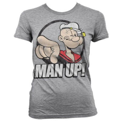 Popeye Man Up! girly shirt women officially licensed
