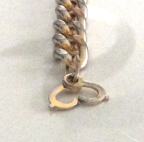 Vintage 2-Tone Cuban Link Bracelet with Heart Clasp *RARE FIND* - Picture 3 of 6