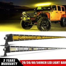 1020304050slim Led Light Bar Spot Flood Combo Work Offroad Suv Atv Offroad