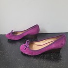 Tory Burch Plum Suede Wedge Heels Size 5 — photo 5