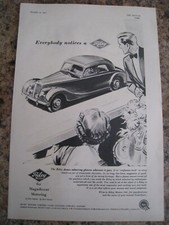 EVERYBODY NOTICES A RILEY MAGNIFICENT MOTORING 1952 ADVERT A4 SIZE file 16