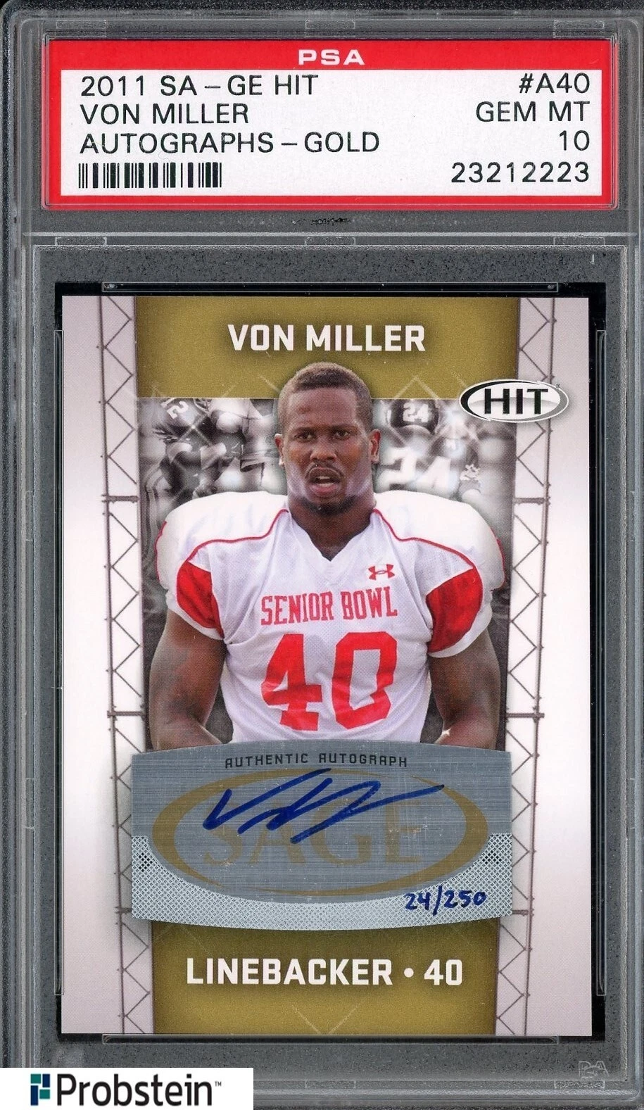 Von Miller SA-GE Hit Autographs #A40 Gold
