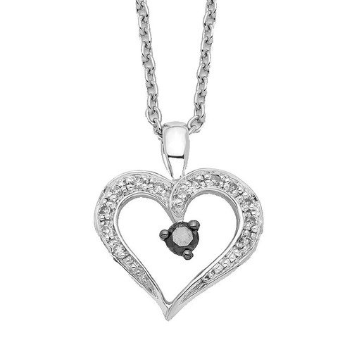 Collana Con Ciondolo A Forma Di Cuore E Panda In Argento Sterling Con Panda Heart Pendant Necklace With Engraved Word P14265198