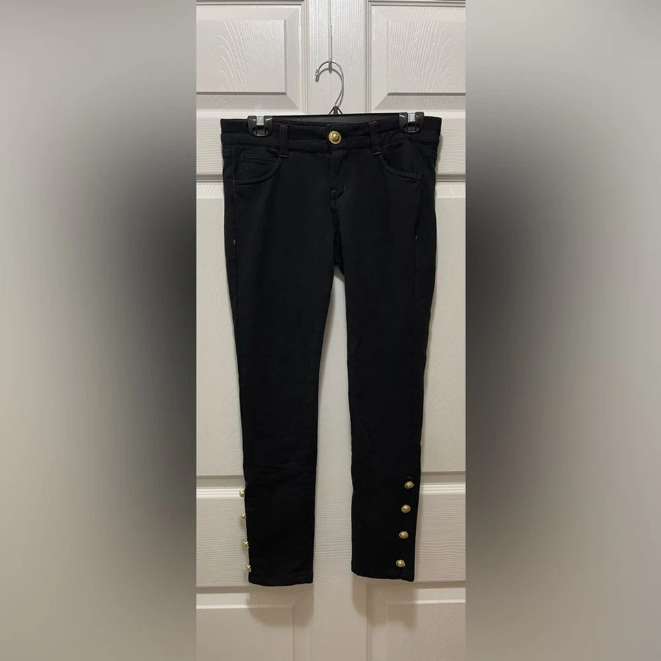 Pantalones South Pole Junior Talla 3 Strech Negros Para Mujer 0-2 XS Botón Dorado Foto 2 de 4