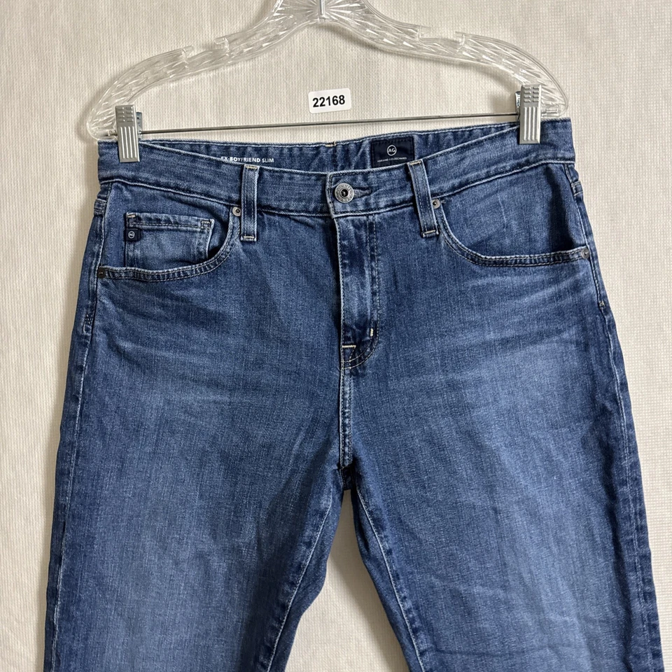 AG Adriano Goldschmied женщин 29R синий бывший парень громоздкий тонкий джинсы - Изображение 3 из 4