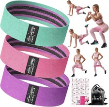 Fabric Resistance Bands for Working Out - Exercise Bands for Women and Men