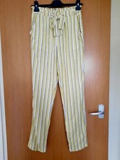 Primark Yellow Striped Trousers Size 6