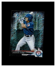2017 Bowman Chrome Mini Prospect Black Shimmer Refractor Anderson Tejeda RC /100