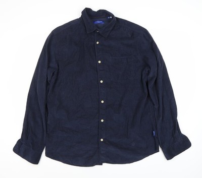 Jack & Jones Herren Hemd Blau XL Langarm Knopfleiste