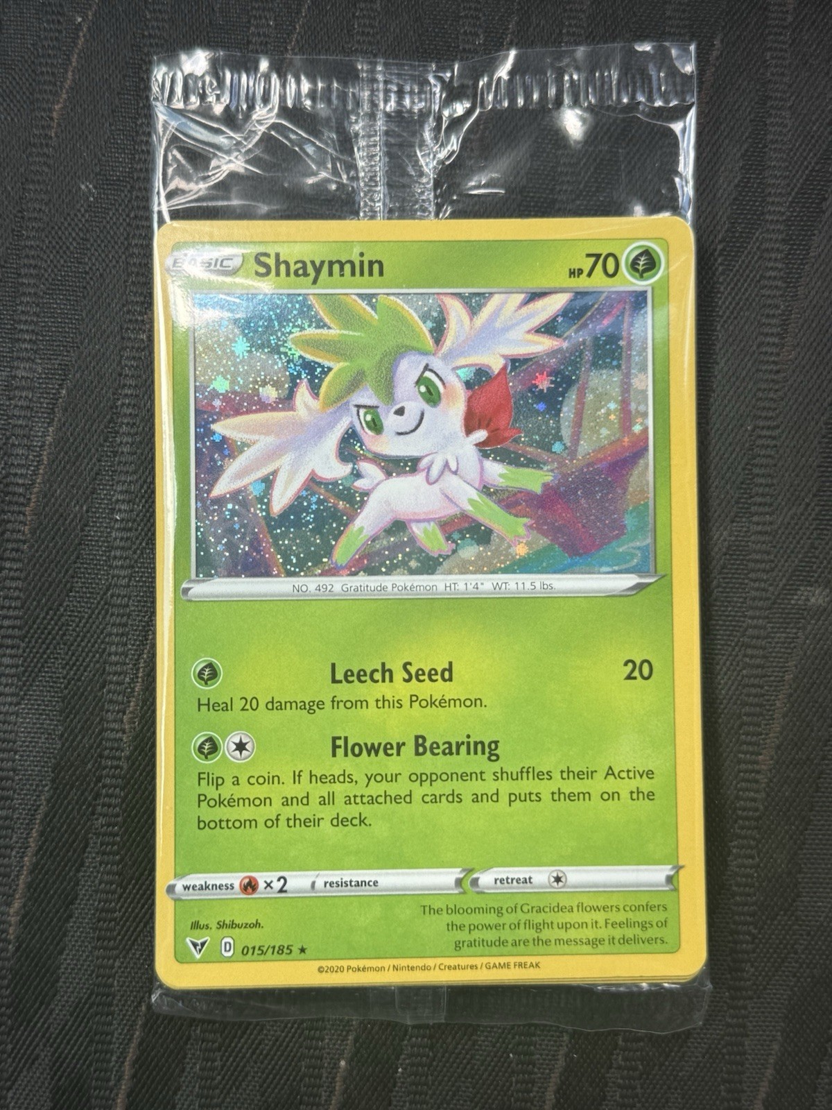 Shaymin 15/185 Cosmos Holo Rare - SWSH  Vivid Voltage Pokémon TCG - NM/Sealed