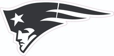 Patriot Black/White Inspired Full Size Football Helmet Decals