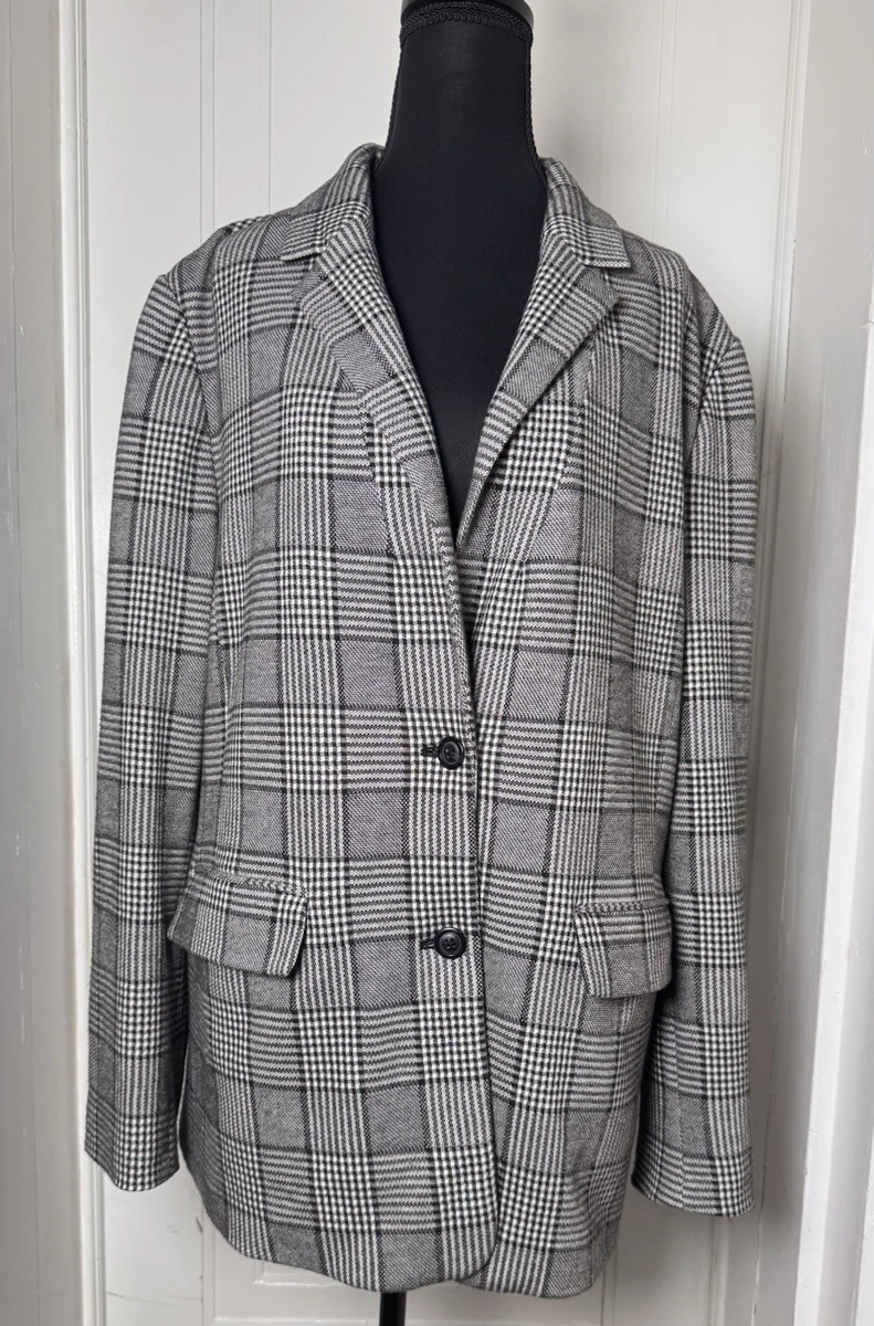 Blazer Femme GAP Gris à Rayures Coton - Taille 8 - Occasion Très Bon état