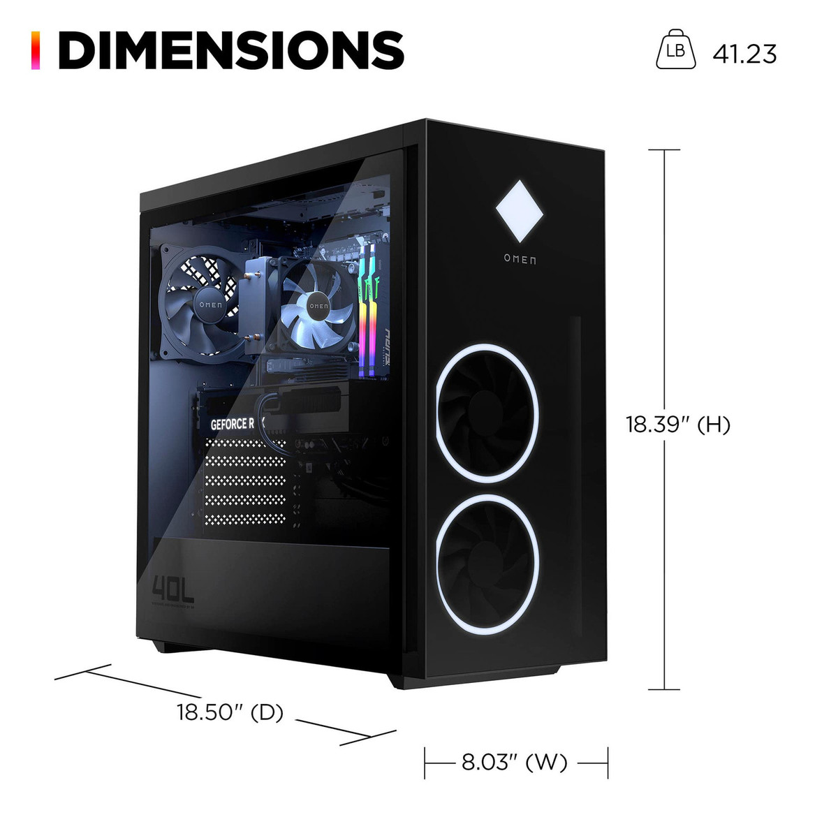 HP OMEN - 40L Gaming Desktop - AMD Ryzen 7 7700 - 32GB DDR5 HP OMEN - 40L Gaming Desktop - AMD Ryzen 7 7700 - 32GB DDR5