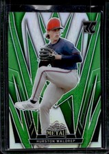 2024 Leaf Metal Hurston Waldrep RC Prismatic Green Rookie #/5