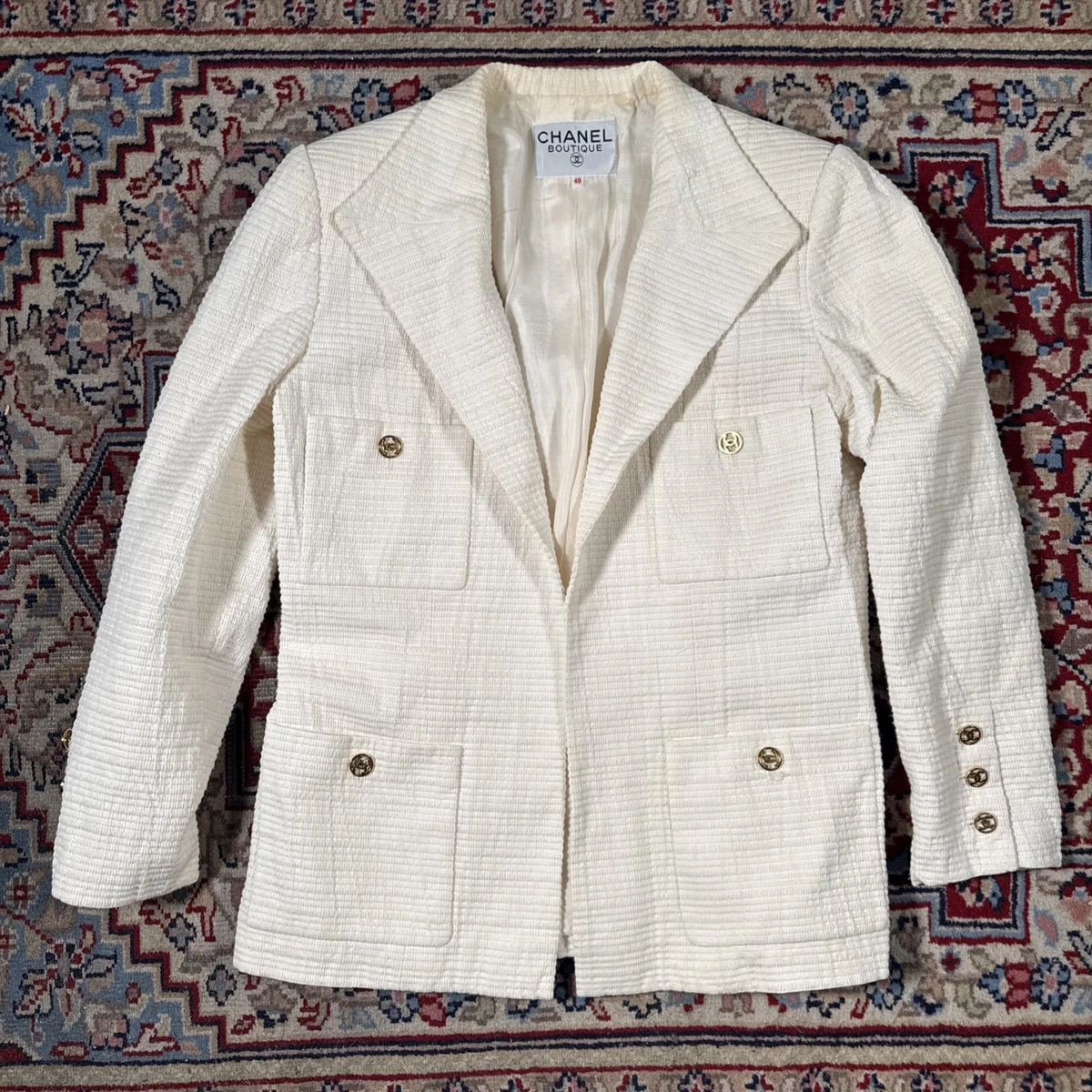 香奈儿白色女运动服| eBay