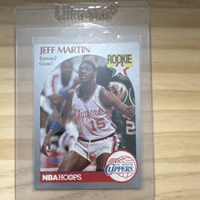 1990-91 NBA Hoops Jeff Martin Rookie #148 Los Angeles Clippers Basketball Card. rookie card picture