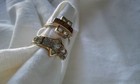 Vintage Caroline Emmon's Goldtone Rings With Clear Crystals- Lot Of 2 — photo 2