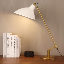 Desk Lamp Modern Industrial 100 Metal Table Lamp 22", Soft White Light 3000K 