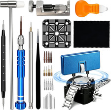 Watch Repair Kit with Spring Bar Tool, 5-In-1 Screwdriver, Link Remover, Hammer,