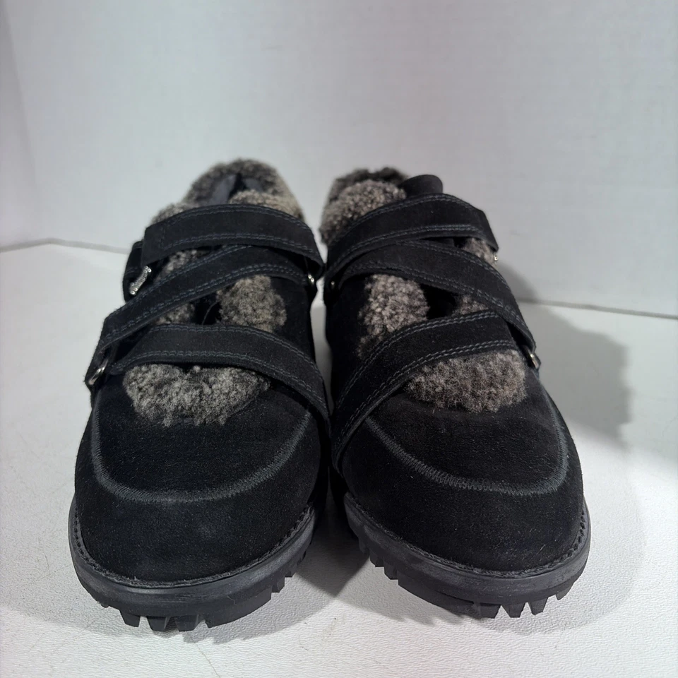 Stuart Weitzman Negro Gamuza Cuero Cálido Botines Tenis Piel Sintética Mujer Talla 8 Foto 2 de 4