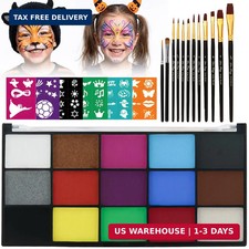 Face Painting Kit, Water Activated Face Paint for Halloween Party