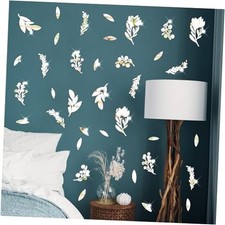 Floral Leaf Wall Stickers Decor Acrylic Mirror Stickers for Walls Leaf Acrylic