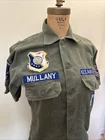 Vintage US Air Force Shirt Mens Small Green Utility Fatigue Vietnam Mullany 823D