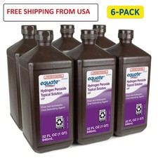 Equate 3 Hydrogen Peroxide Liquid Antiseptic, 6 Pack, 6 x 32 fl oz 