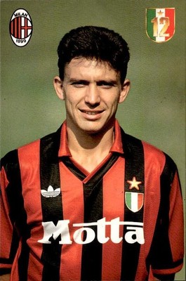 Postcard Eranio Stefano (midfielder) Milan Milan-Werder Bremen
