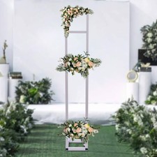 Wedding Arch Rack Iron Balloon Frame Metal Wrought Flower Stand Rack Party White