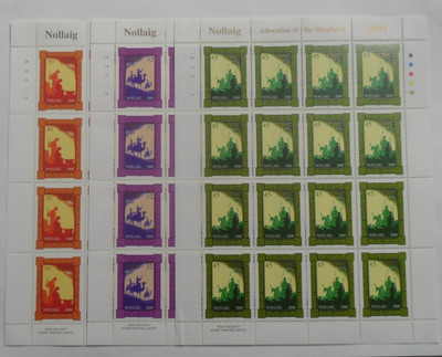 STAMPMART : IRELAND 2000 SC#1275-1277 NOLLAIG CHRISTMAS 3v MNH SHEETLETS