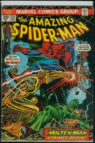 Marvel Comics The Amazing SPIDER-MAN #132 Molten Man VG+ 4.5