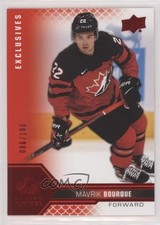 2022 Team Canada Juniors Men's U-20 UD Exclusives 86/100 Mavrik Bourque #4 05iv