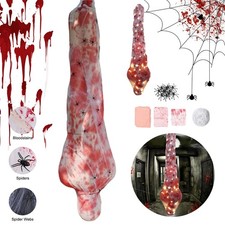 Dead Body Prop Halloween Decoration Victim Prop Scary Fake Corpse W/LED Light UK