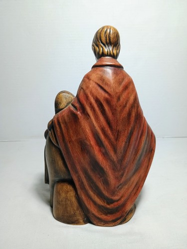 stampo atlantico vintage anni 70 Giuseppe, Maria e Gesù bambino ceramica dipinto a mano - Foto 2 di 8