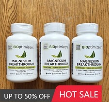 3 pack Bioptimizers Magnesium Breakthrough all 7 forms essential, 60 capsules