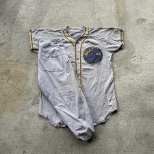 Vintage 50's 60  s Baseball Jersey Gray Durene Size Large