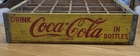Coca-Cola Yellow Wood Crate 24 Bottle Original Vintage Good Shape